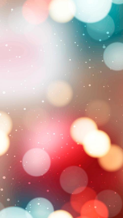 Blurry colorful Christmas bokeh light mobile phone wallpaper vector - 1229553