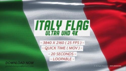 Videohive - Italy Flag - Ultra UHD 4K Loopable