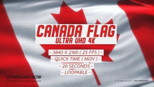 Videohive - Canada Flag - Ultra UHD 4K Loopable