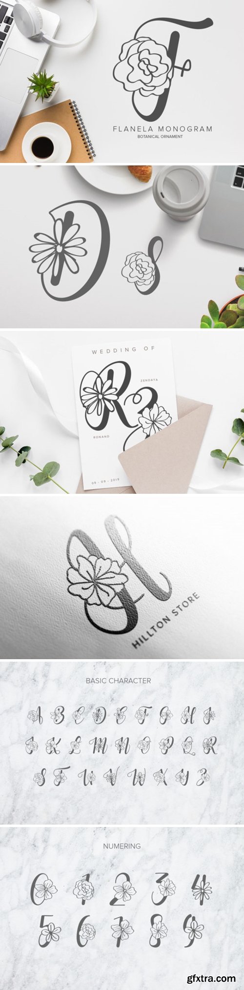 Flanela Monogram Font