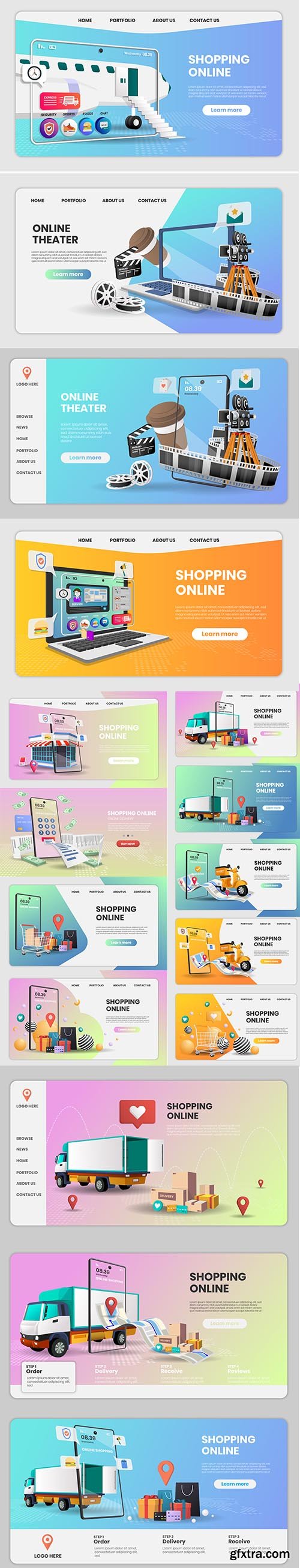 Online Shopping Template Landing Page