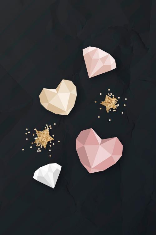 Shimmering crystal stone vector collection - 1016999