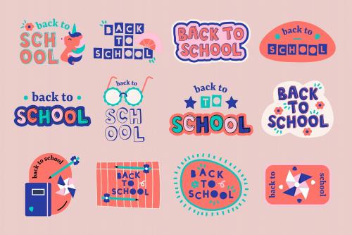 Back to school design elements vector set - 1017082