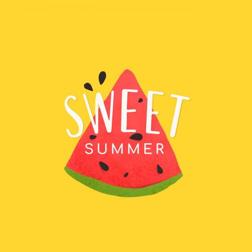 Sweet summer watermelon design vector - 1079688