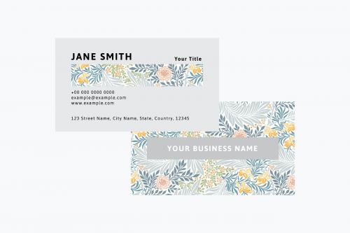 William Morris Pattern business card template vector - 1080095