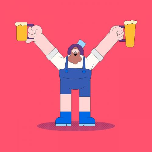 Oktoberfest beer festival celebration vector - 1178924