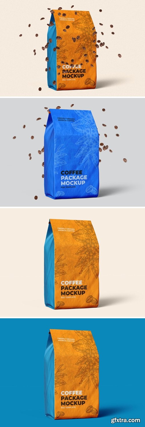 Coffee Bag Packaging Mock Up Template GFxtra