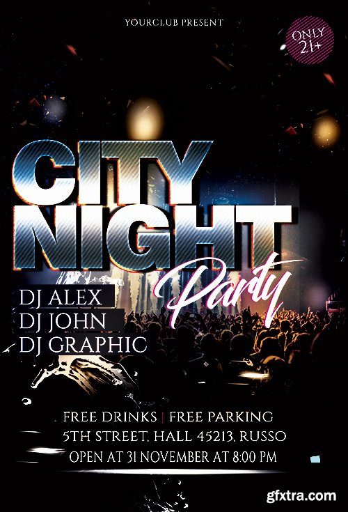 City Night - Premium flyer psd template