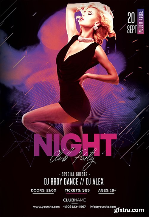 Club Vibe Party PSD Flyer Template