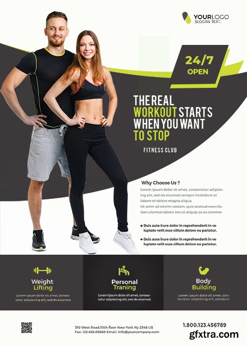 Gym and Fitness PSD Flyer Template