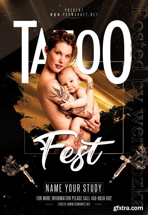 Tattoo fest - Premium flyer psd template