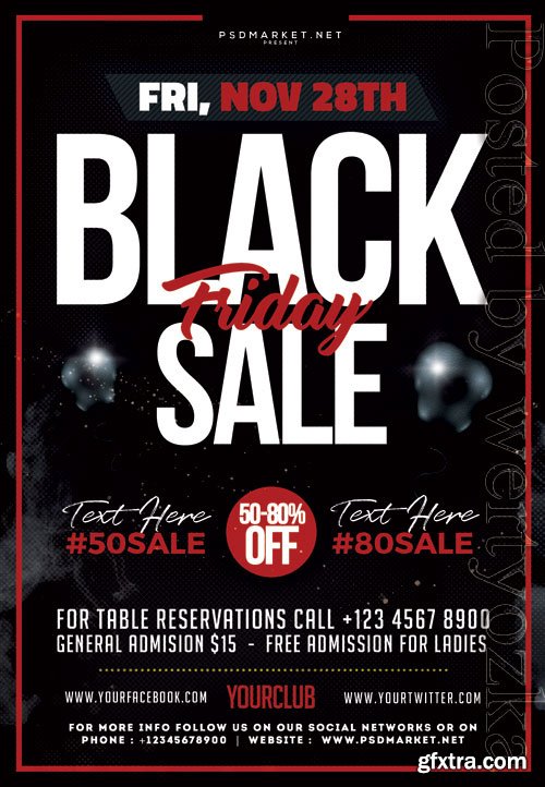 Black friday offer event - Premium flyer psd template