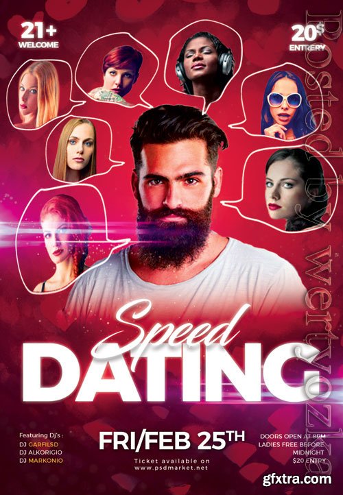 Speed dating time - Premium flyer psd template