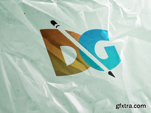 Plastic Logo PSD Mockup