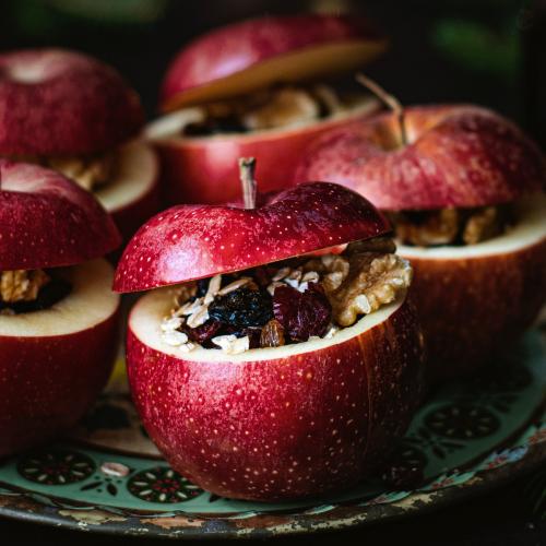 Fresh homemade stuffed red apples - 1228655