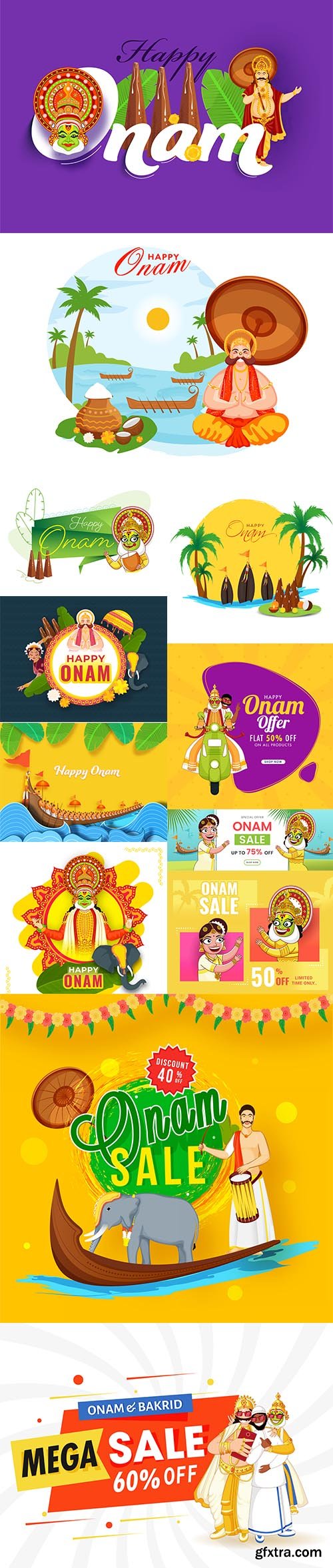 Happy Onam Concept Illustration