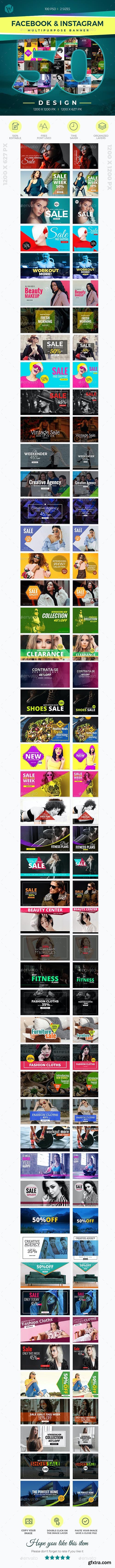 GraphicRiver - 50 Facebook & Instagram Banners 26941240