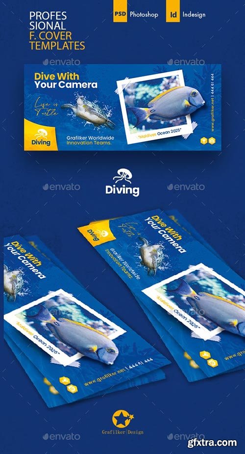 GraphicRiver - Ocean Diving Cover Templates 26921302