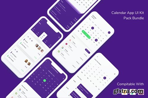 Calendar App UI Kit Pack Bundle