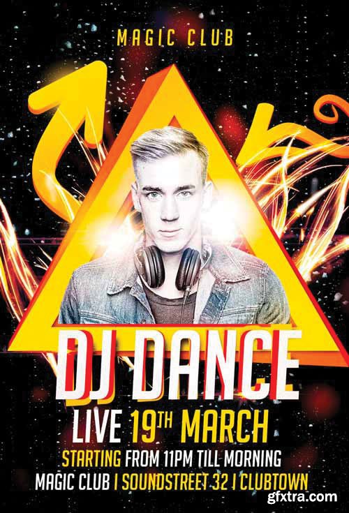 DJ Dance - Premium flyer psd template