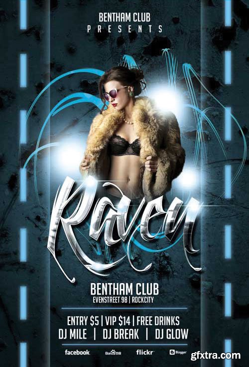 Raven Club - Premium flyer psd template