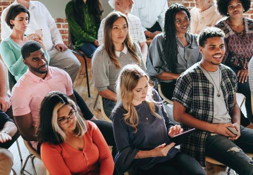 Diverse people in a seminar - 1223888