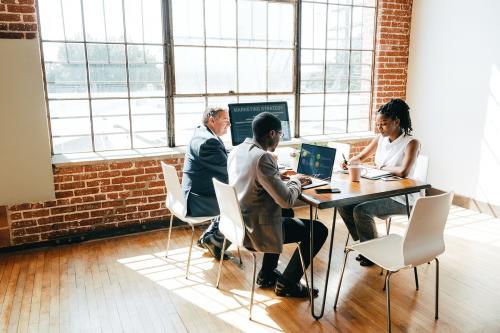 Group of diverse businesspeople in a meeting - 1226839