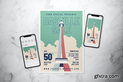 Bastille Sale Flyer Set