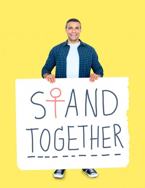 Man showing a stand together poster - 470053