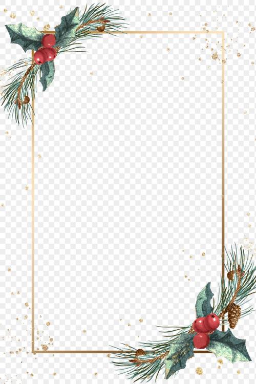 Festive golden rectangle frame vector - 1228702