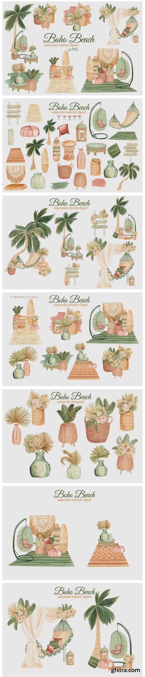 Boho Beach House Clipart 4468173