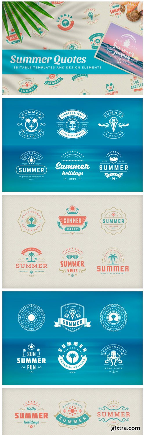 Summer Holidays Emblems &amp; Badges 4469148