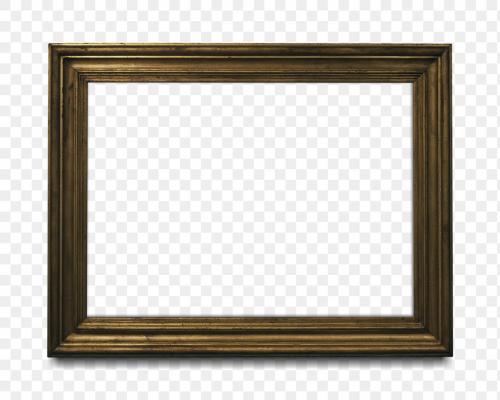 Wooden picture frame mockup transparent png - 1230715