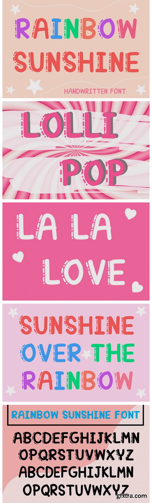 Rainbow Sunshine Font