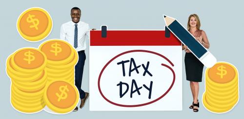 Business people with tax day - 468236