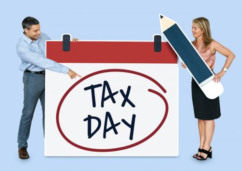 Business people with tax day - 468270