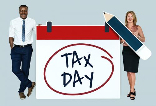 Business people with tax day - 468332