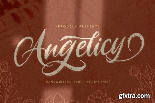 CM - Angelicy - Textured Brush Font 5130106