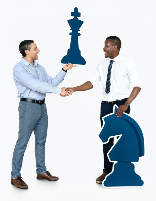 Happy strategic businessmen shaking hands - 468352