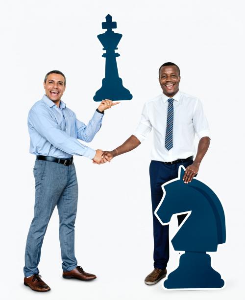 Happy strategic businessmen shaking hands - 468393