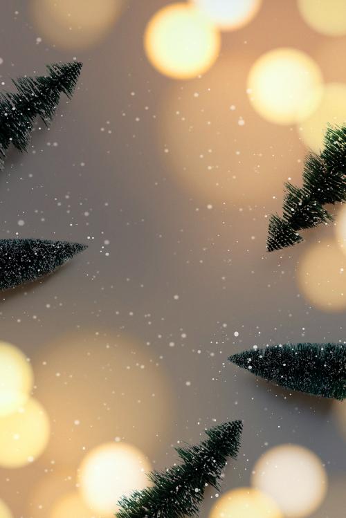 Christmas trees with design space background - 1229689