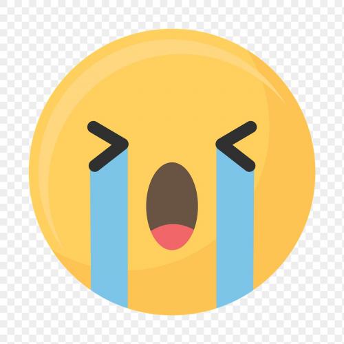 Crying face emoticon symbol transparent png - 1230159
