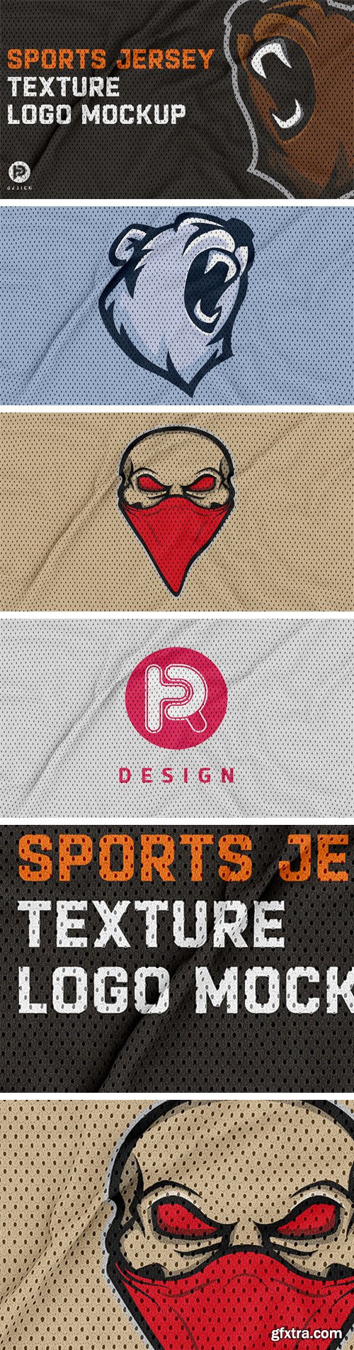 Jersey Texture Logo PSD Mockup