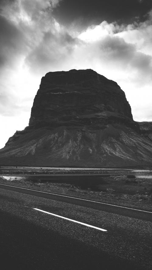 Drone shot of Icelandic scenic route mobile phone wallpaper - 1234825