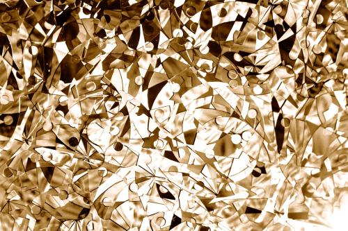 Shiny abstract gold geometric patterned background - 596837