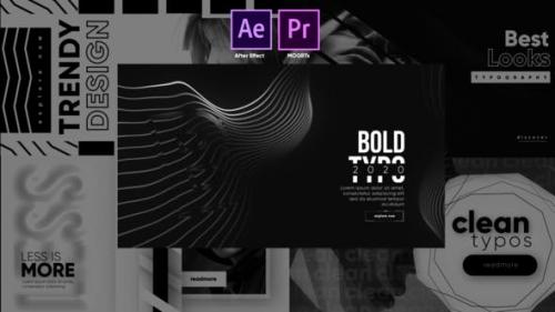 Videohive - Monochrome Trendy Typography