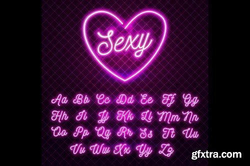 Sexy Pink Neon Font