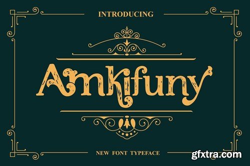 Amkifuny New Brush Serif Display Font Typeface