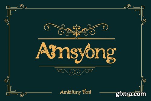 Amkifuny New Brush Serif Display Font Typeface