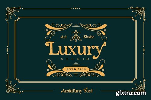 Amkifuny New Brush Serif Display Font Typeface